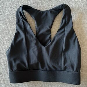 Small Black Fabletics Sports Bra with Back Pocket